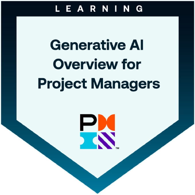 PMI Generative AI Overview for Project Managers badge